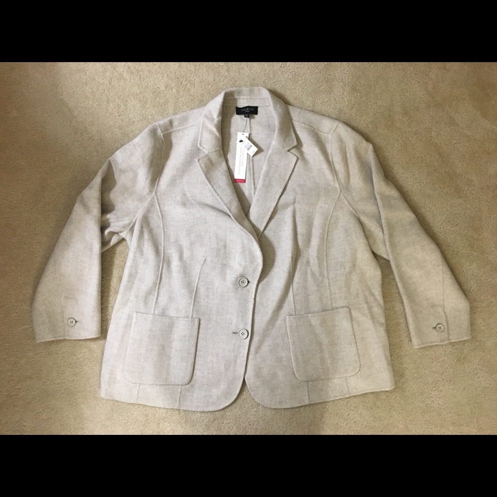 Talbots Double Face wool Blazer career Jacket 22W